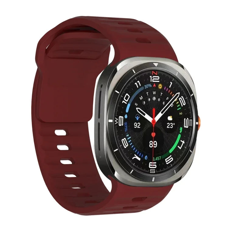 Wavy Texture Silicone Watch Band, For Samsung Galaxy Watch Ultra 47mm / Ultra 2025