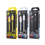 WK WDC-29 Elastic Genuine Silicone 1m PD30W Type-C to 8 Pin Fast Charging Data Cable, WDC-29