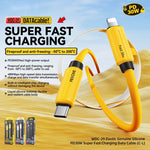 WK WDC-29 Elastic Genuine Silicone 1m PD30W Type-C to 8 Pin Fast Charging Data Cable, WDC-29