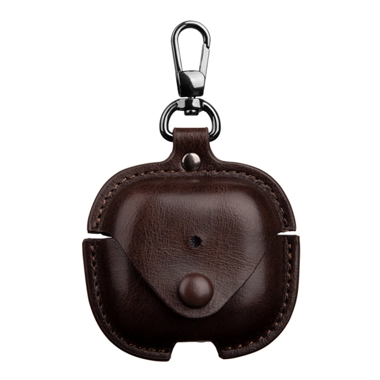 Business Leather Earphone Protective Case with Hook, For AirPods Pro 3, For AirPods 4