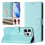 Honeycomb Embossing RFID Leather Phone Case, For iPhone 17e / 16e, For iPhone 17 Pro Max, For iPhone 17 Pro, For iPhone 17, For iPhone Air, For iPhone 16 Pro Max, For iPhone 16 Pro, For iPhone 16 Plus