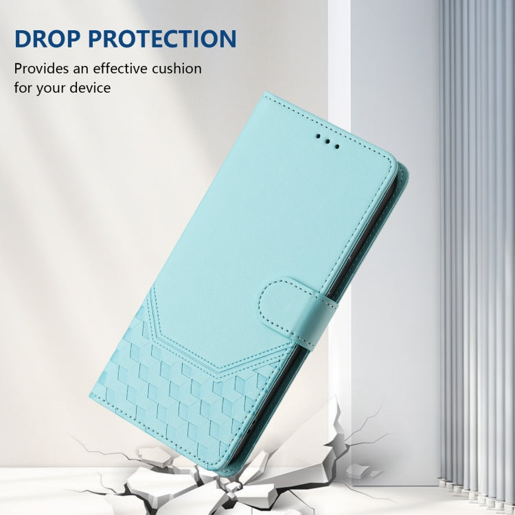 Honeycomb Embossing RFID Leather Phone Case, For iPhone 16, For iPhone 15 Pro Max, For iPhone 15 Pro, For iPhone 15 Plus, For iPhone 15, For iPhone 14 Plus, For iPhone 14 / 13, For iPhone 14 Pro
