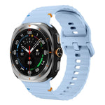 Wavy Grain Stitched Silicone Watch Band, For Samsung Galaxy Watch Ultra 47mm / Ultra 2025