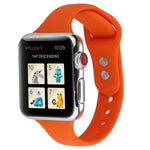 Thin Silicone Double Buckle Replacement Wrist Strap, For Apple Watch 5 & 4 44mm / 3 & 2 & 1 42mm