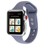 Thin Silicone Double Buckle Replacement Wrist Strap, For Apple Watch 5 & 4 44mm / 3 & 2 & 1 42mm
