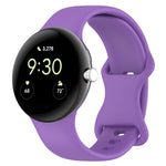 Butterfly Buckle Solid Color Silicone Watch Band, For Google Pixel Watch 5 / 4 / 3 / 2 / 1 41mm, For Google Pixel Watch 5 / 4 / 3 45mm