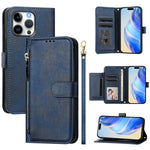 Multi-Card Slots Zipper Wallet Leather Phone Case, For iPhone 17e / 16e, For iPhone 17 Pro Max, For iPhone 17 Pro, For iPhone 17, For iPhone Air, For iPhone 16 Pro Max, For iPhone 16 Pro, For iPhone 16 Plus
