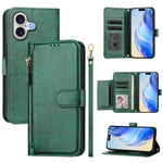 Multi-Card Slots Zipper Wallet Leather Phone Case, For iPhone 17e / 16e, For iPhone 17 Pro Max, For iPhone 17 Pro, For iPhone 17, For iPhone Air, For iPhone 16 Pro Max, For iPhone 16 Pro, For iPhone 16 Plus