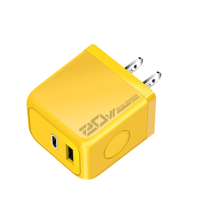 M167 PD 20W Type-C and USB QC 3.0 Fast Charger, EU Plug, US Plug