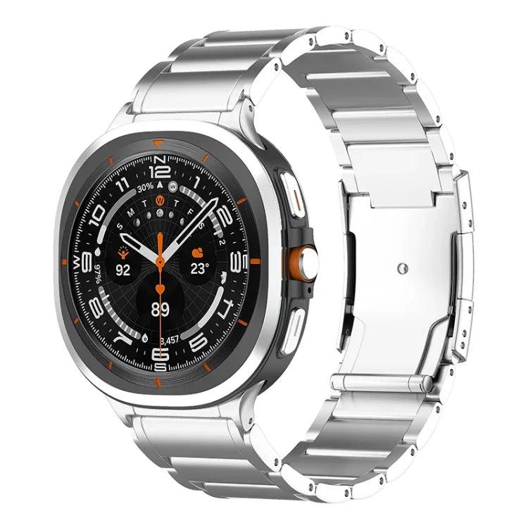 Three Beads Tortoise Buckle Titanium Steel Watch Band, For Samsung Galaxy Watch Ultra / Ultra 2025, For Samsung Galaxy Watch8 / Watch8 Classic