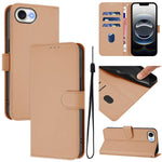 Skin Feel Solid Color Leather Phone Case with Lanyard, For iPhone 17e / 16e, For iPhone 17 Pro Max