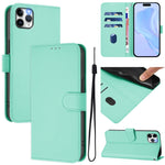 Skin Feel Solid Color Leather Phone Case with Lanyard, For iPhone 11 Pro Max, For iPhone 11