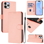 Skin Feel Solid Color Leather Phone Case with Lanyard, For iPhone 11 Pro, For iPhone XS / X