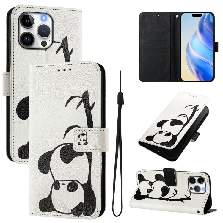 Art Colored Drawing Pattern Leather Phone Case, For iPhone 16 Pro, For iPhone 16 Plus