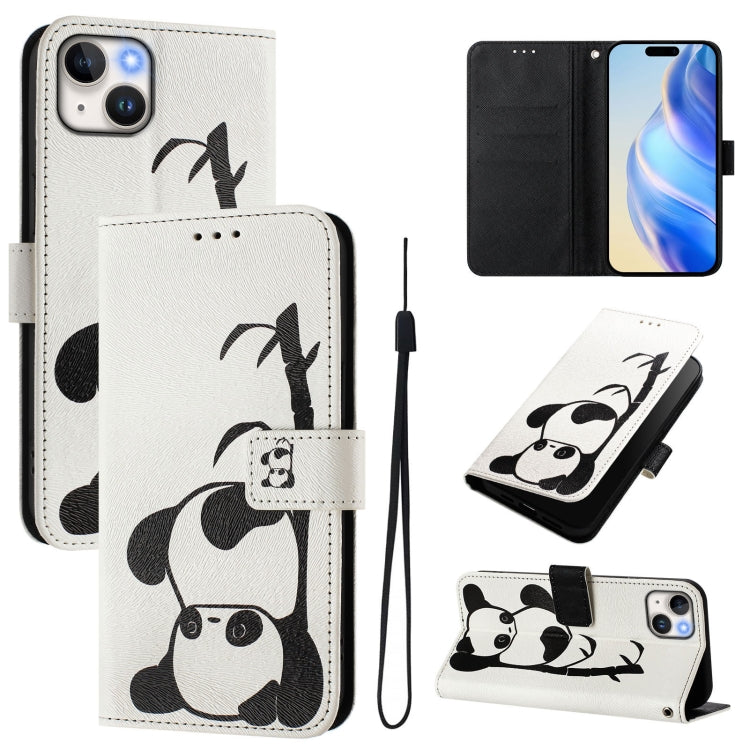 Art Colored Drawing Pattern Leather Phone Case, For iPhone 14 / 13, For iPhone 14 pro