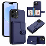 Button Card Bag RFID Anti-theft Phone Case, For iPhone SE 2022 / 2020, For iPhone 13 Pro Max, For iPhone 13 Pro, For iPhone 13, For iPhone 13 mini, For iPhone 12, For iPhone 12 Pro Max, For iPhone 12 Pro