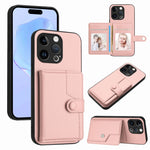 Button Card Bag RFID Anti-theft Phone Case, For iPhone SE 2022 / 2020, For iPhone 13 Pro Max, For iPhone 13 Pro, For iPhone 13, For iPhone 13 mini, For iPhone 12, For iPhone 12 Pro Max, For iPhone 12 Pro