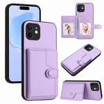 Button Card Bag RFID Anti-theft Phone Case, For iPhone SE 2022 / 2020, For iPhone 13 Pro Max, For iPhone 13 Pro, For iPhone 13, For iPhone 13 mini, For iPhone 12, For iPhone 12 Pro Max, For iPhone 12 Pro