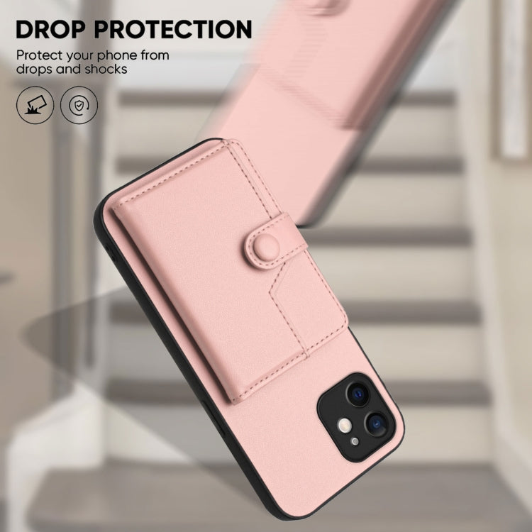 Button Card Bag RFID Anti-theft Phone Case, For iPhone 12 mini, For iPhone 11 Pro Max, For iPhone 11, For iPhone 11 Pro, For iPhone XS / X, For iPhone XR, For iPhone XS Max, For iPhone 8 Plus / 7 Plus