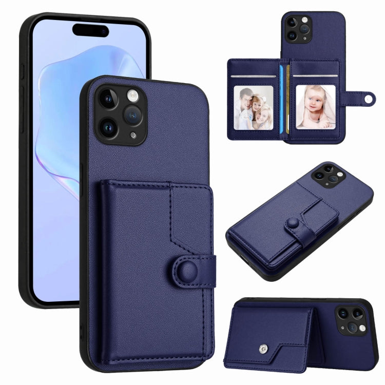 Button Card Bag RFID Anti-theft Phone Case, For iPhone 12 mini, For iPhone 11 Pro Max, For iPhone 11, For iPhone 11 Pro, For iPhone XS / X, For iPhone XR, For iPhone XS Max, For iPhone 8 Plus / 7 Plus