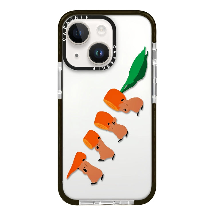 Simple Illustration Pattern Full Coverage Phone Case, For iPhone 14 Plus