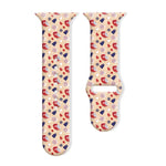 Christmas Pattern Reverse Buckle Silicone Watch Band, For Apple Watch 46mm / 49mm / 45mm / 44mm, For Apple Watch 42mm / 41mm / 40mm / 38mm