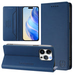 RC01 Dual-Folded Magnetic Suction RFID Leather Phone Case, For iPhone 17e / 16e, For iPhone 17 Pro Max, For iPhone 17 Pro, For iPhone 17, For iPhone Air, For iPhone 16 Pro Max