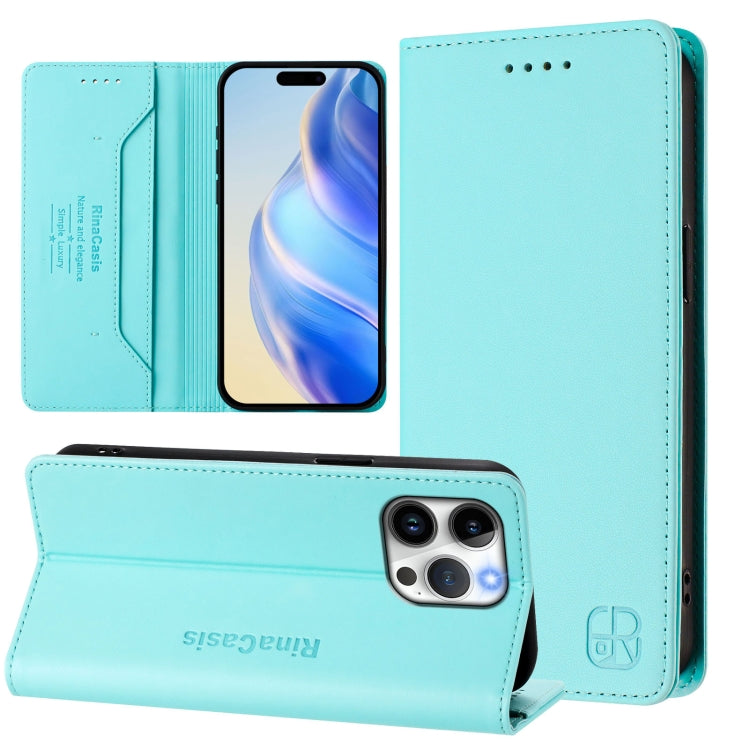 RC01 Dual-Folded Magnetic Suction RFID Leather Phone Case, For iPhone 13 Pro Max, For iPhone 13 Pro, For iPhone 13 mini, For iPhone 12 / 12 Pro, For iPhone 12 Pro Max, For iPhone 12 mini