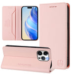 RC01 Dual-Folded Magnetic Suction RFID Leather Phone Case, For iPhone 13 Pro Max, For iPhone 13 Pro, For iPhone 13 mini, For iPhone 12 / 12 Pro, For iPhone 12 Pro Max, For iPhone 12 mini
