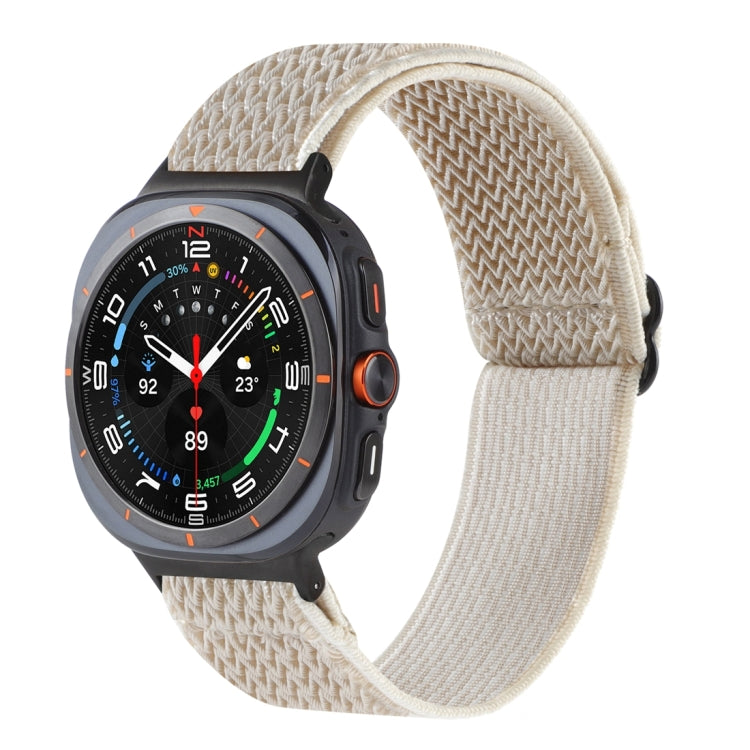 Wave Pattern Nylon Braided Watch Band, For Samsung Galaxy Watch Ultra 47mm / Ultra 2025