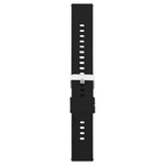 Solid Color Steel Buckle Silicone Watch Band, 22mm