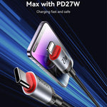 Yesido CA184 PD27W 3A USB-C / Type-C to 8 Pin Charging Data Cable, Length: 2m, CA184