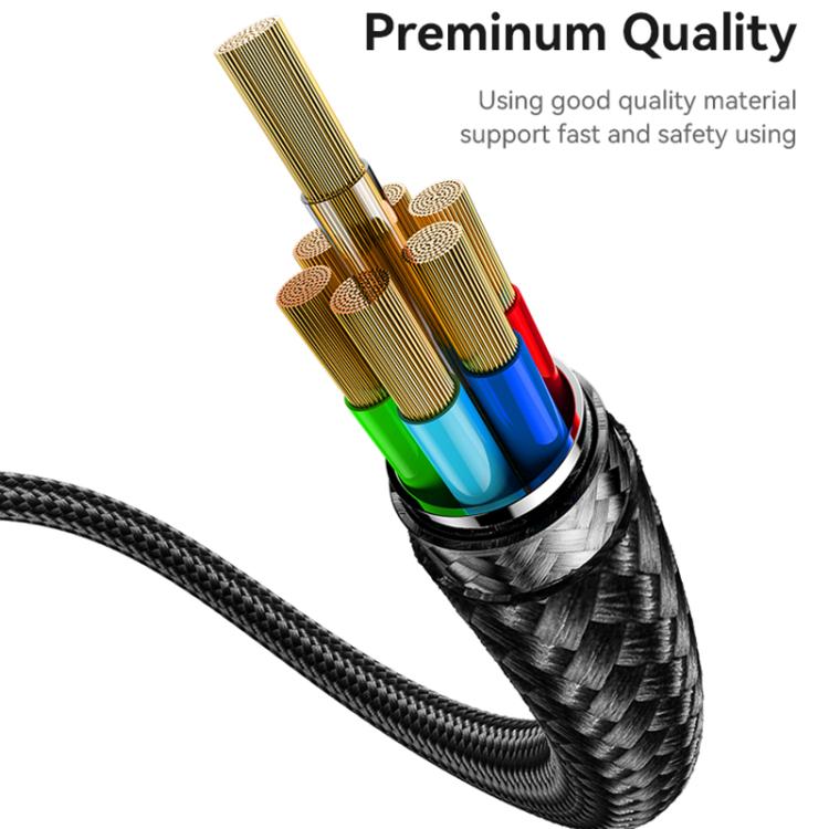 Yesido CA184 PD27W 3A USB-C / Type-C to 8 Pin Charging Data Cable, Length: 2m, CA184