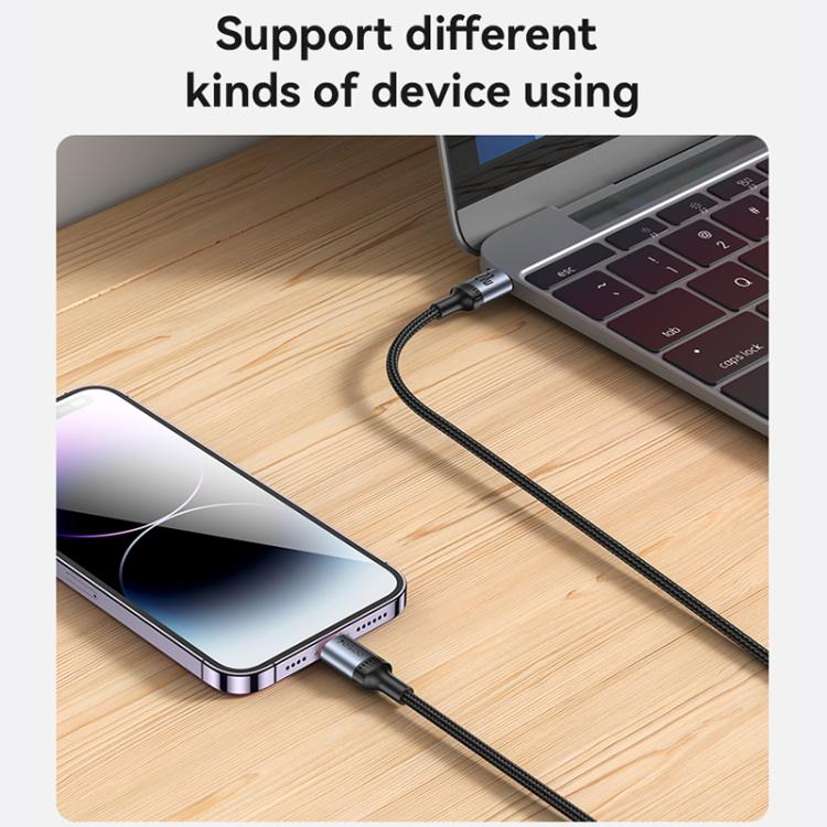 Yesido CA184 PD27W 3A USB-C / Type-C to 8 Pin Charging Data Cable, Length: 2m, CA184