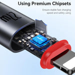 Yesido CA184 PD27W 3A USB-C / Type-C to 8 Pin Charging Data Cable, Length: 2m, CA184