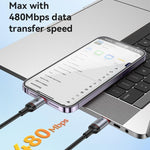 Yesido CA184 PD27W 3A USB-C / Type-C to 8 Pin Charging Data Cable, Length: 2m, CA184