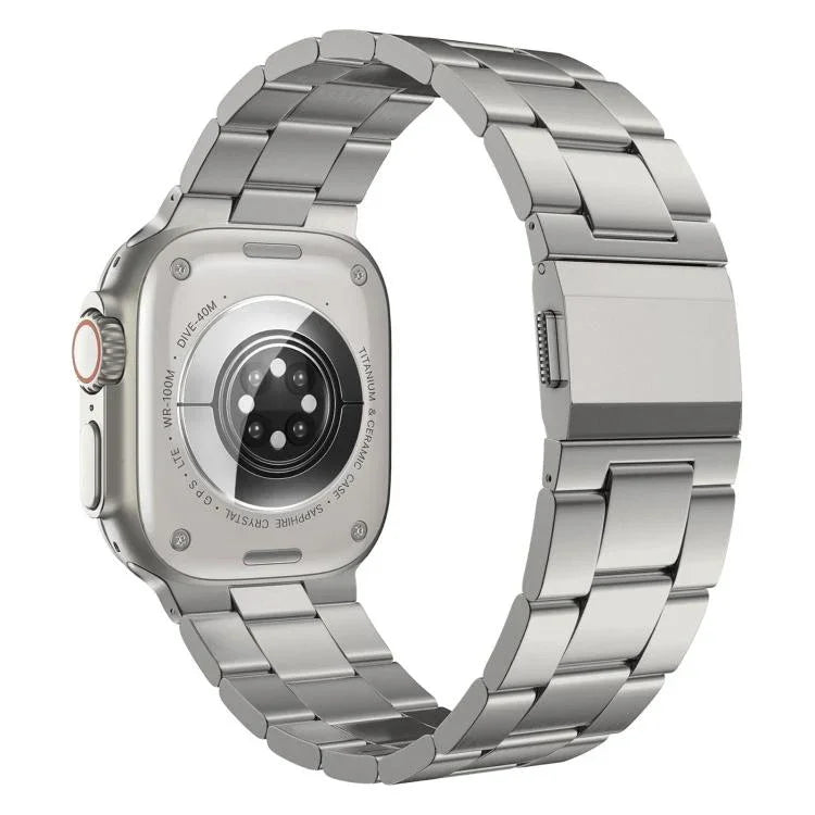 Norman Clasp Three-Link Stainless Steel Watch Band, For Apple Watch 46mm / 49mm / 45mm / 44mm