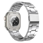 Norman Clasp Three-Link Stainless Steel Watch Band, For Apple Watch 46mm / 49mm / 45mm / 44mm