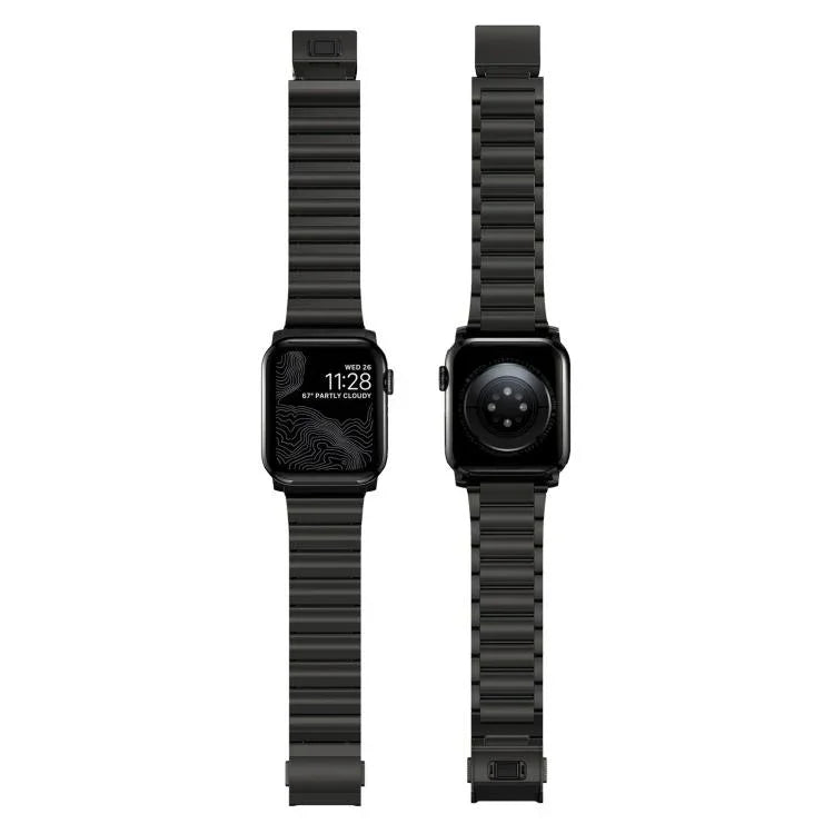 Norman Clasp One-Bead Stainless Steel Watch Band, For Apple Watch 46mm / 49mm / 45mm / 44mm