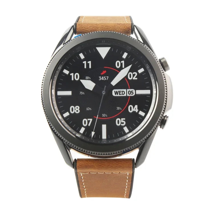 TPU + Leather Replacement Strap Watchband, For Samsung Galaxy Watch 3 41mm, For Samsung Galaxy Watch 3 45mm