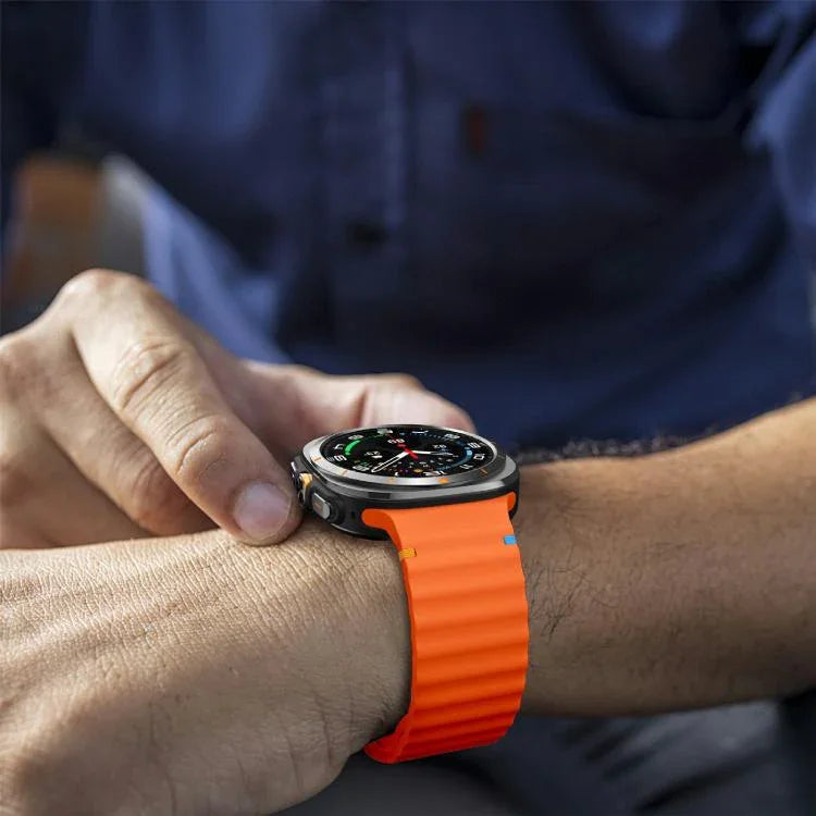 Kalebol Wave-stitched Silicone Strap, For Samsung Galaxy Watch Ultra 47mm / Ultra 2025