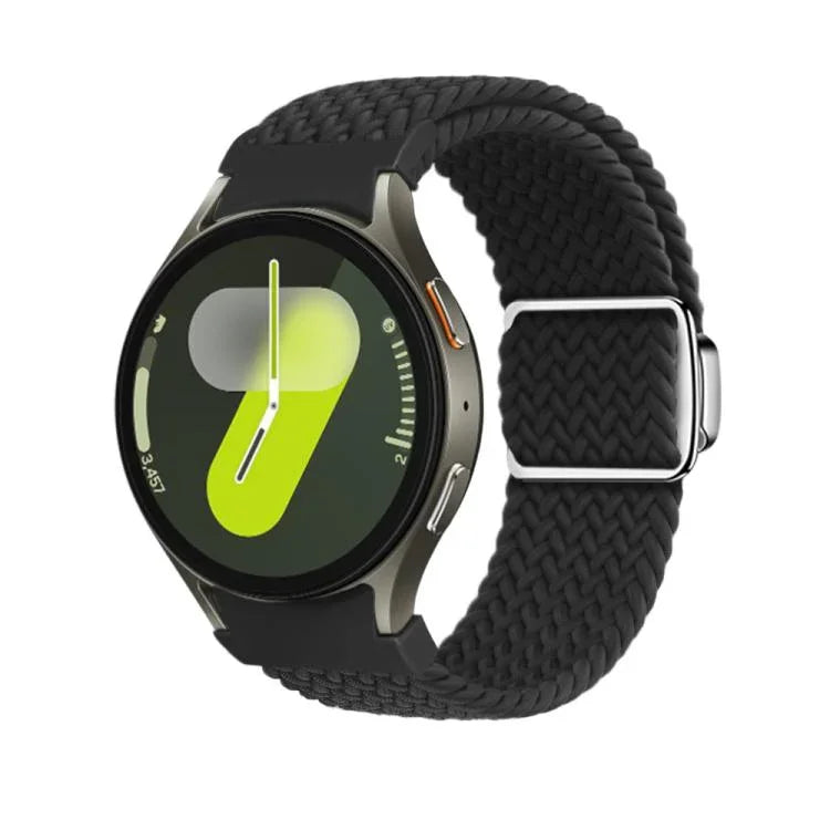 Kalebol Button Braided Loop Magnetic Buckle Watch Band, For Samsung Galaxy Watch 5 Pro / 6 / 7