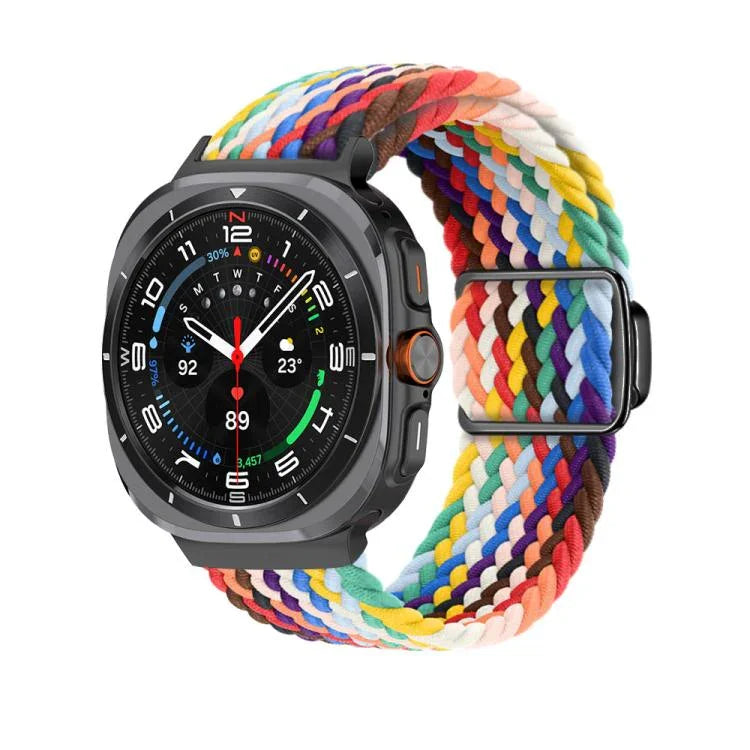Kalebol Braided Loop Magnetic Black Buckle Watch Band, For Samsung Galaxy Watch Ultra 47mm / Ultra 2025