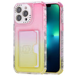 Gradient Color TPU + PC Card Slot Full Coverage Phone Case, For iPhone 13 Pro Max, For iPhone 13 / 14, For iPhone 12 Pro Max