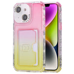 Gradient Color TPU + PC Card Slot Full Coverage Phone Case, For iPhone 13 Pro Max, For iPhone 13 / 14, For iPhone 12 Pro Max
