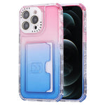 Gradient Color TPU + PC Card Slot Full Coverage Phone Case, For iPhone 13 Pro Max, For iPhone 13 / 14, For iPhone 12 Pro Max