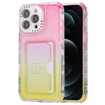 Gradient Color TPU + PC Card Slot Full Coverage Phone Case, For iPhone 13 Pro Max, For iPhone 13 / 14, For iPhone 12 Pro Max