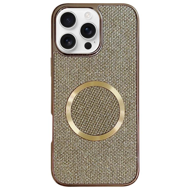Electroplating PC Glitter Grain MagSafe Phone Case, For iPhone 17 Pro Max, For iPhone 17 Pro, For iPhone 16 Pro Max, For iPhone 16 Pro, For iPhone 16 Plus, For iPhone 16, For iPhone 15 Pro Max, For iPhone 15 Pro