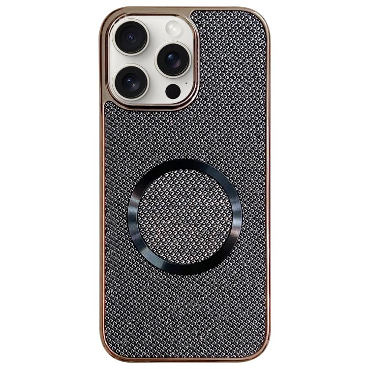 Electroplating PC Glitter Grain MagSafe Phone Case, For iPhone 17 Pro Max, For iPhone 17 Pro, For iPhone 16 Pro Max, For iPhone 16 Pro, For iPhone 16 Plus, For iPhone 16, For iPhone 15 Pro Max, For iPhone 15 Pro