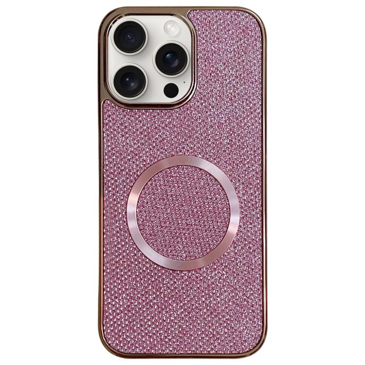 Electroplating PC Glitter Grain MagSafe Phone Case, For iPhone 17 Pro Max, For iPhone 17 Pro, For iPhone 16 Pro Max, For iPhone 16 Pro, For iPhone 16 Plus, For iPhone 16, For iPhone 15 Pro Max, For iPhone 15 Pro